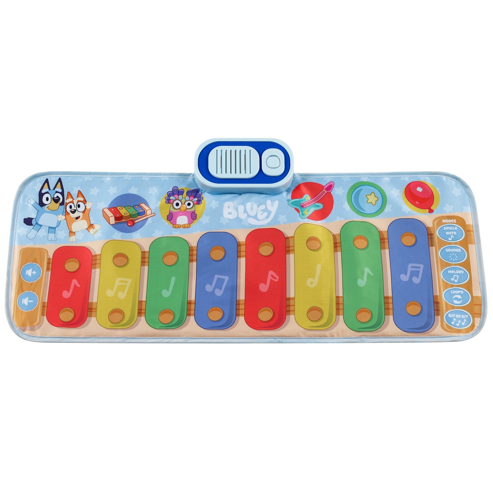 Bluey Toy Piano Play Mat with Music and Sound Effects – eKids