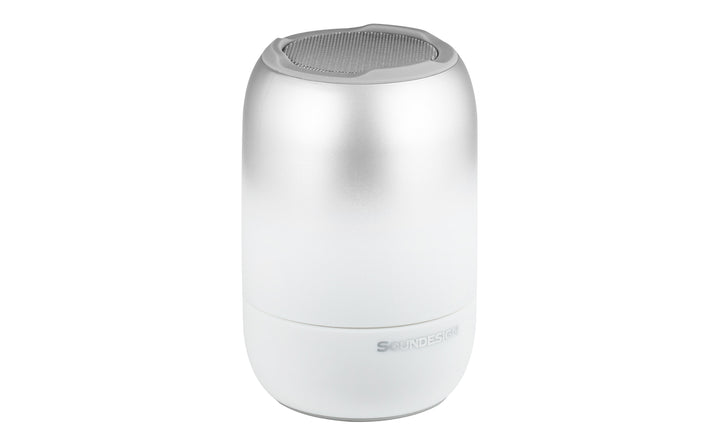 Soundesign Bluetooth Speaker, Splashproof Portable Speaker – White