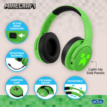 Minecraft Bluetooth Headphones with Boom Microphone