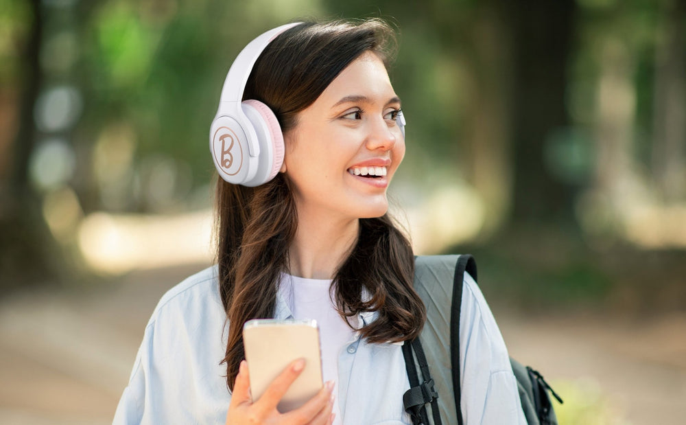 Barbie Wireless Headphones, Includes Aux Cord - eKids