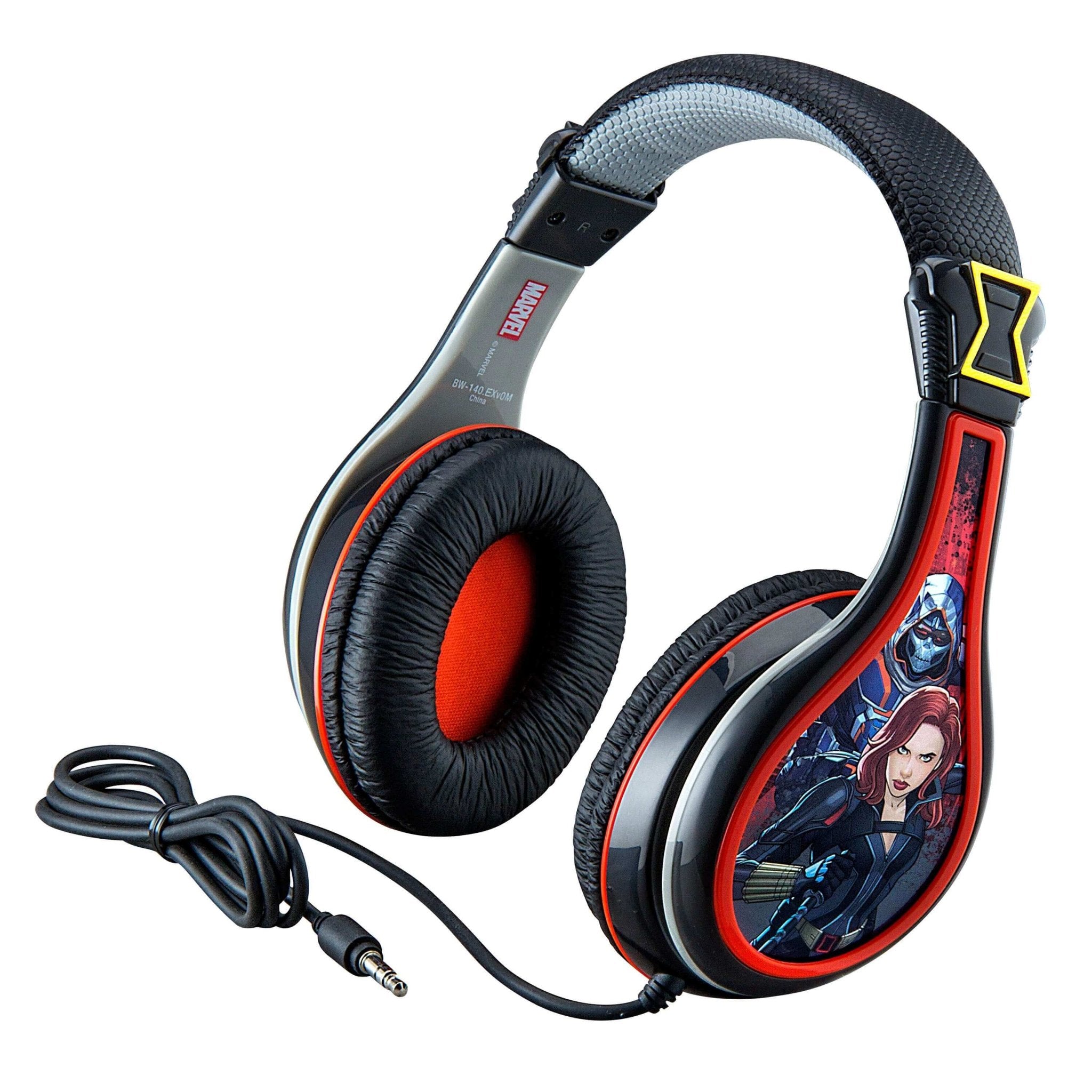 Black Widow Wired Headphones for Kids – eKids