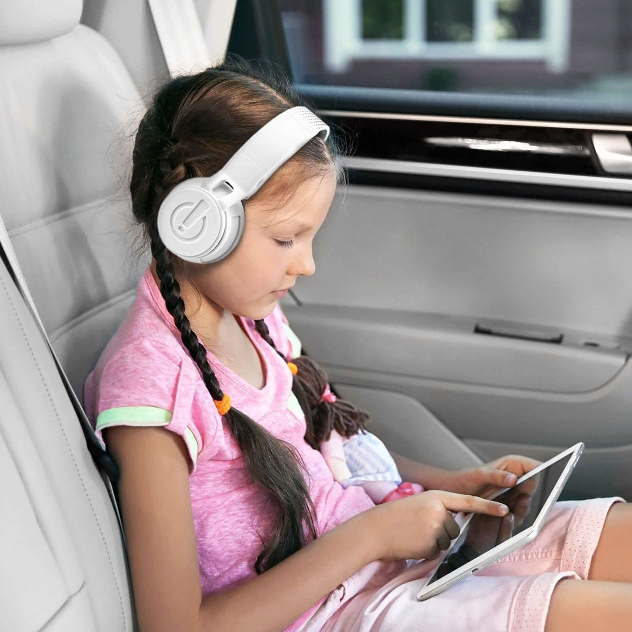 Bluetooth Headphones for Kids - White - eKids