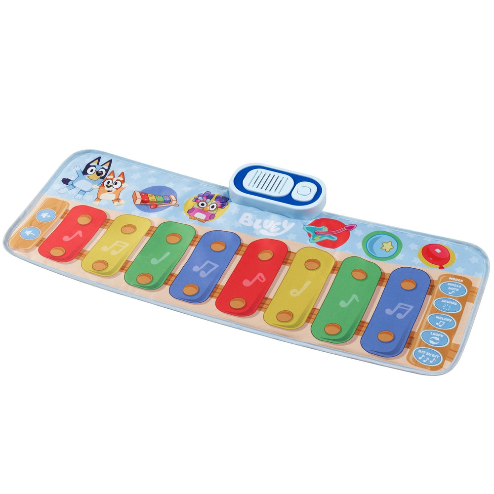 Bluey Toy Piano Play Mat with Music and Sound Effects - eKids