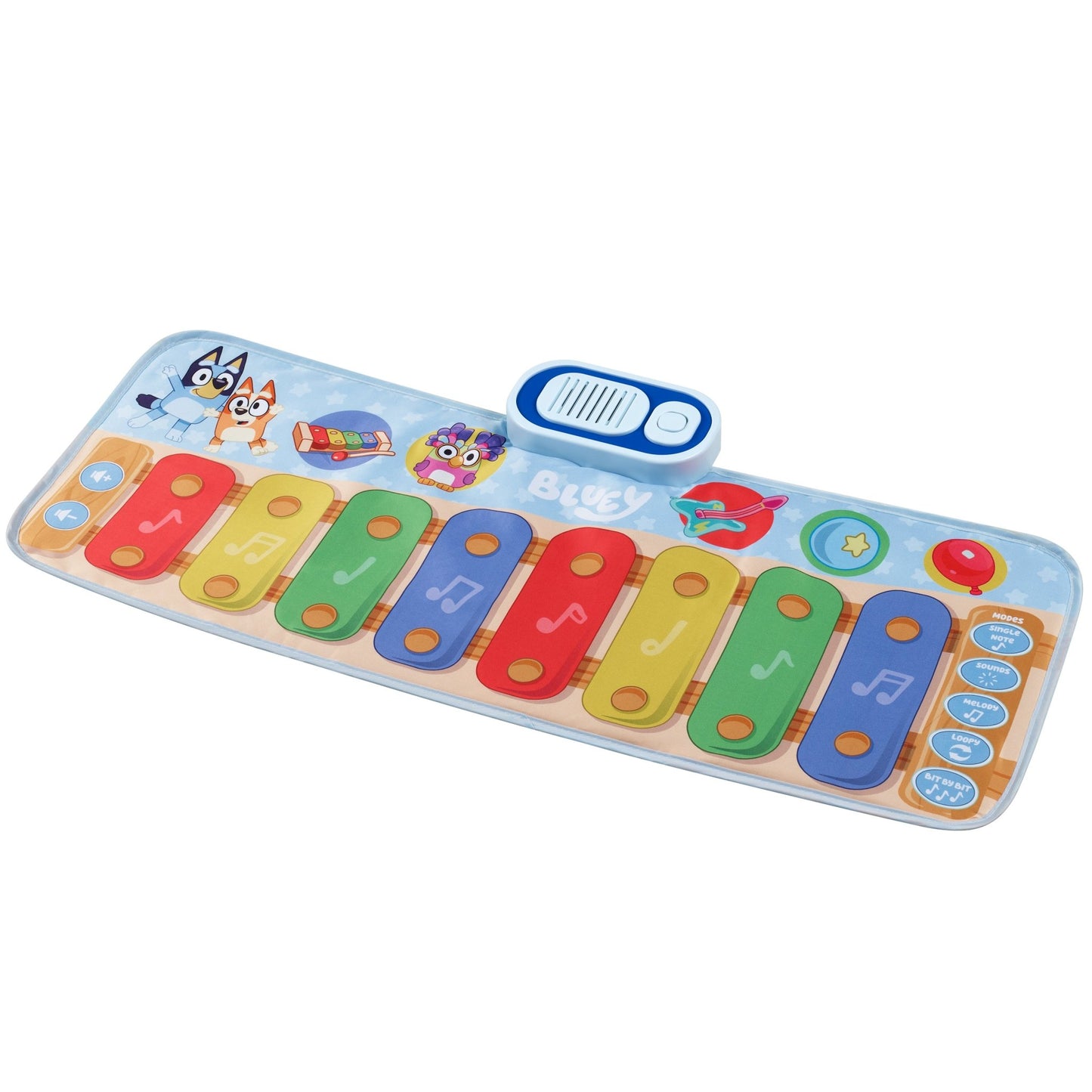 Bluey Toy Piano Play Mat with Music and Sound Effects - eKids