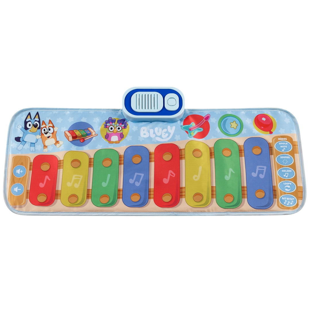 Bluey Toy Piano Play Mat with Music and Sound Effects - eKids