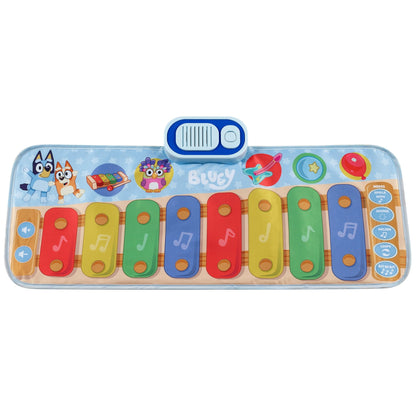 Bluey Toy Piano Play Mat with Music and Sound Effects - eKids