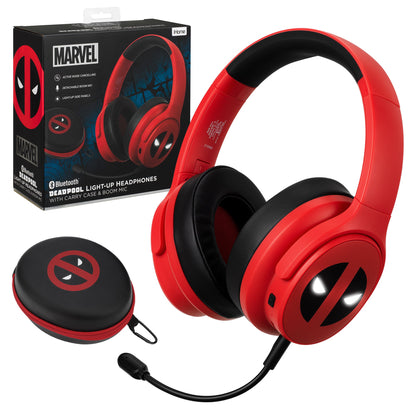 Deadpool Bluetooth Gaming Headphones with Boom Microphone - eKids
