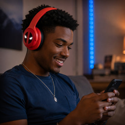 Deadpool Bluetooth Gaming Headphones with Boom Microphone - eKids