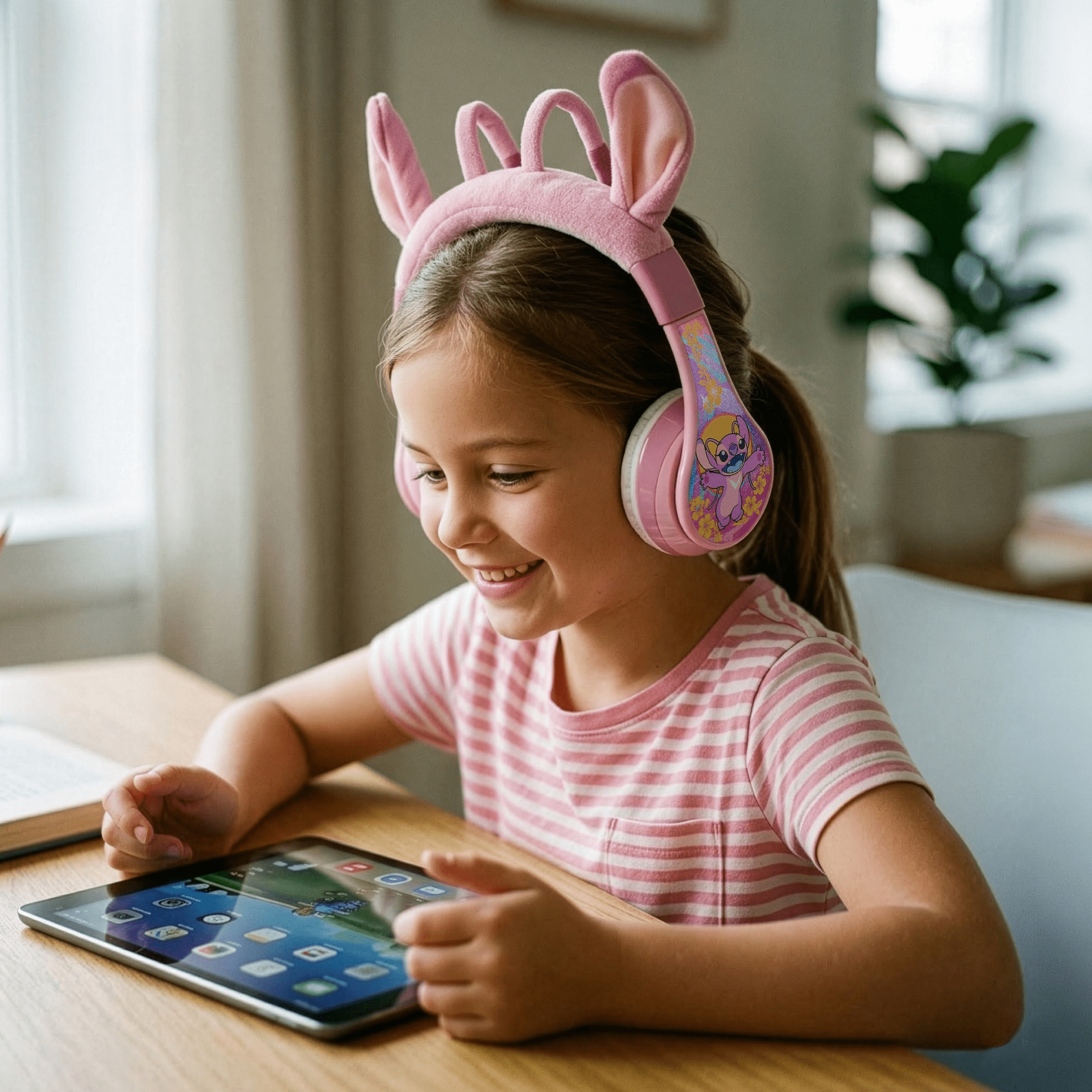Disney Stitch Angel Bluetooth Headphones for Kids - eKids