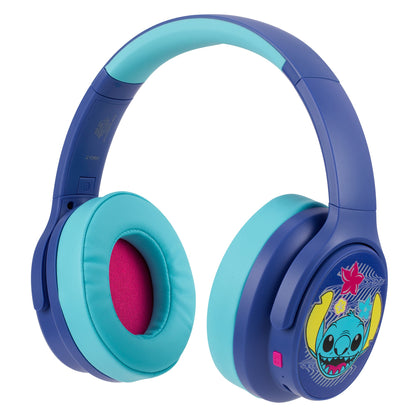 Disney Stitch Bluetooth Gaming Headphones with Boom Microphone - eKids