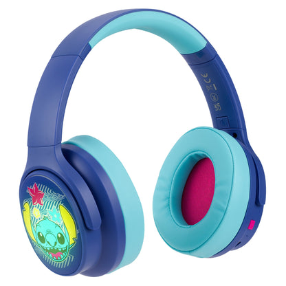 Disney Stitch Bluetooth Gaming Headphones with Boom Microphone - eKids