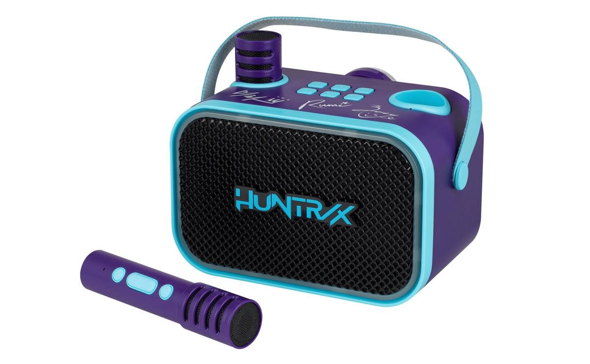KPop Demon Hunters Bluetooth Karaoke Machine with 2 Wireless Microphones for Kids - eKids
