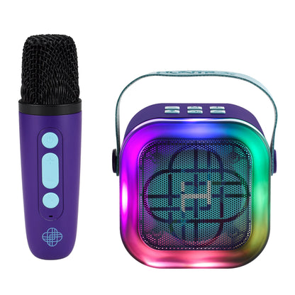 KPop Demon Hunters Bluetooth Karaoke Machine with Wireless Microphone for Kids (KP-450VM.EXv26) - eKids