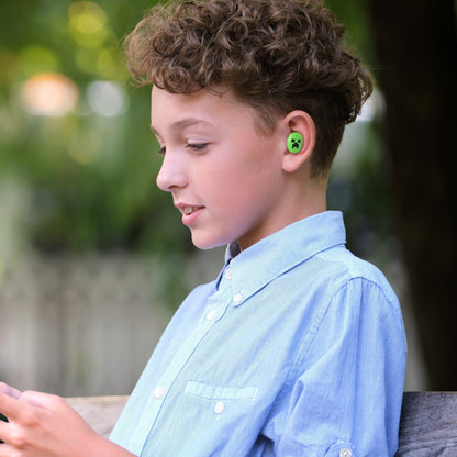 Minecraft Bluetooth True Wireless Earbuds with Charging Case - eKids