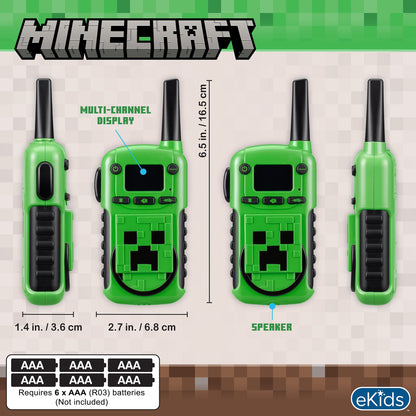 Minecraft Long Range Walkie Talkies for Kids - eKids