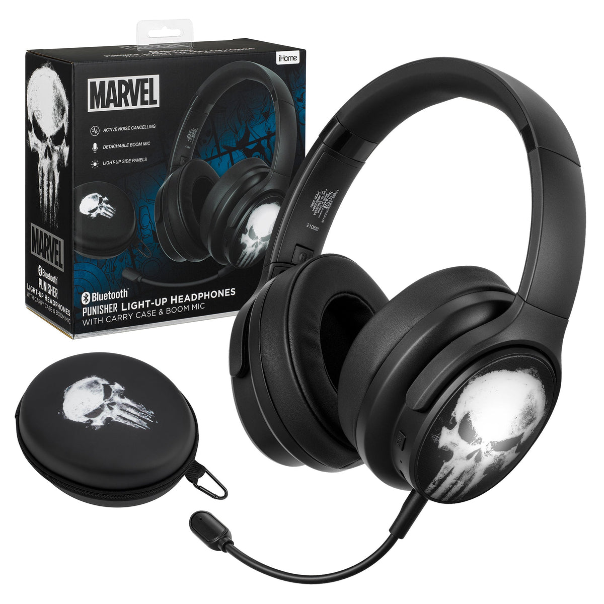 Punisher Bluetooth Gaming Headphones with Boom Microphone - eKids
