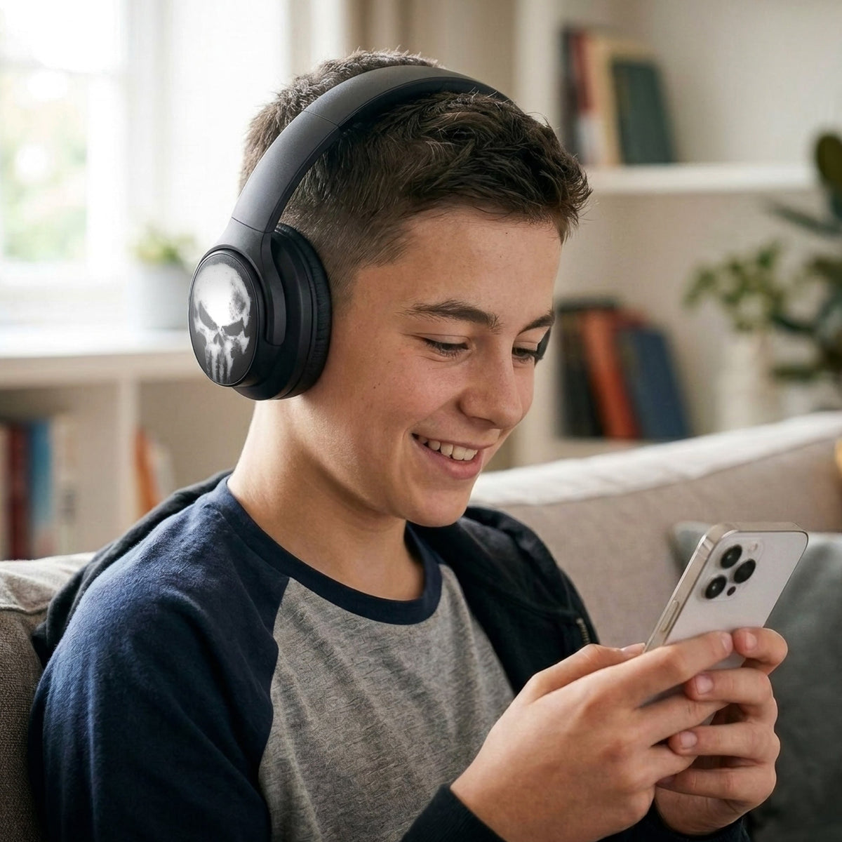 Punisher Bluetooth Gaming Headphones with Boom Microphone - eKids